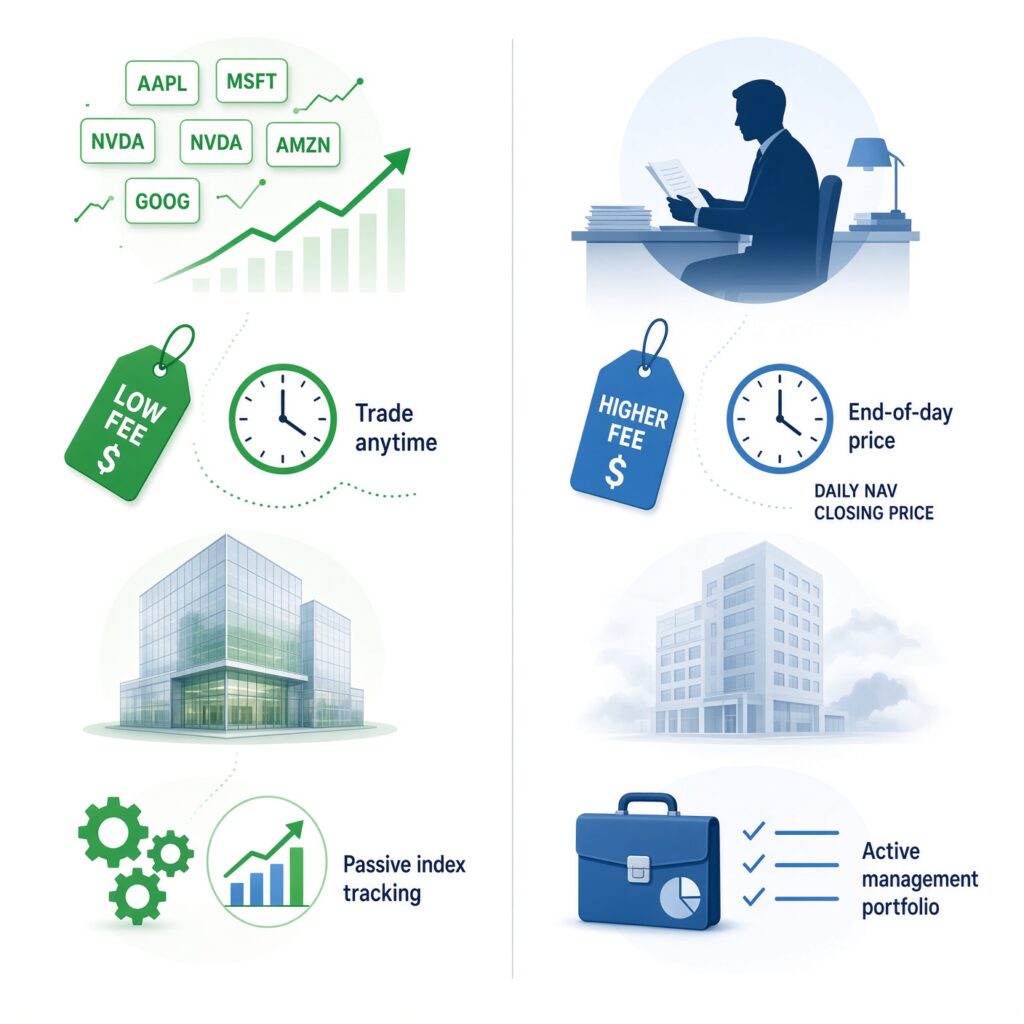 What Is the Difference Between ETFs and Mutual Funds?